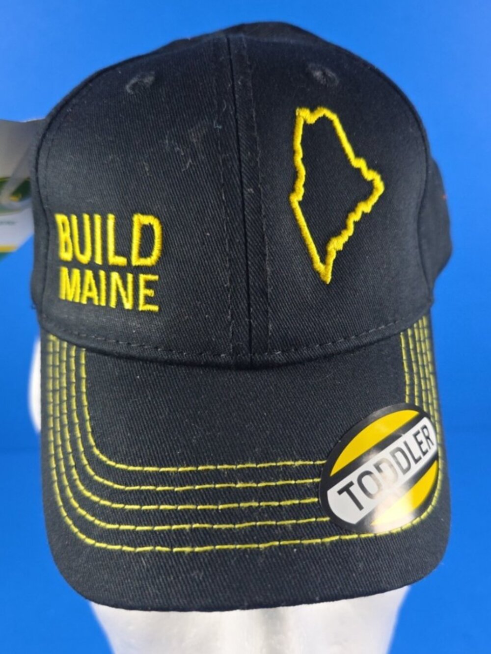 Build Maine Baseball Cap Toddler John Deere Hat Black Yellow Snapback LP77114